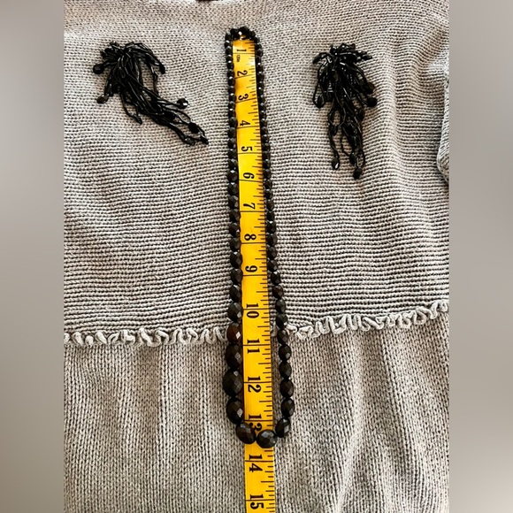 Black Earrings Beaded Popover Necklace Witchy Retro Goth Spider 80s Mobwife VTG - Picture 14 of 16